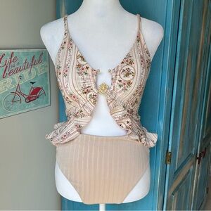 P2F Carly Floral Blush One Piece Swim Suit